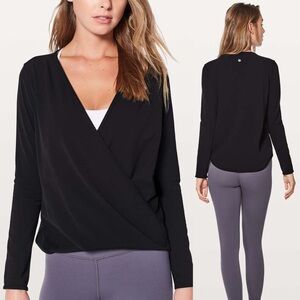 lululemon athletica Black Wrap Top